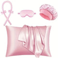 No-Heat Curling Wand Set | Lazy Summer Cool Silky Curls Kit | with Shower Cap & Eye Mask | Easy Styling Hair Tool for Women