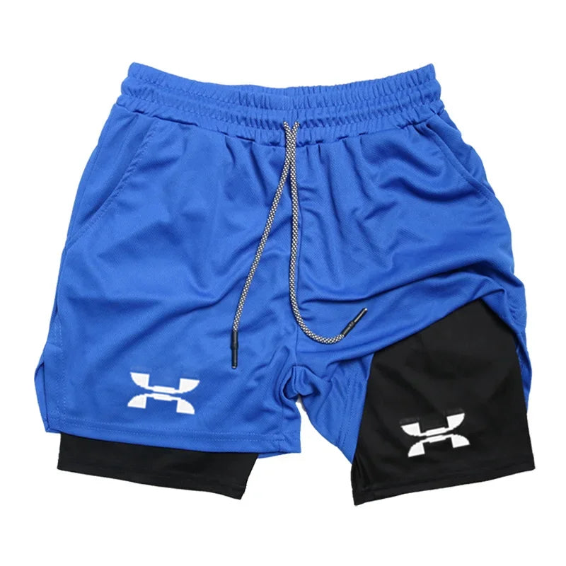 Running Short Men Gym Sports 2 In 1