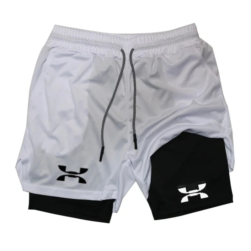 Running Short Men Gym Sports 2 In 1