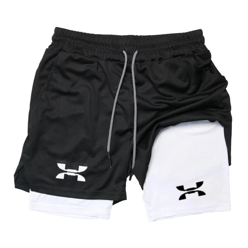 Running Short Men Gym Sports 2 In 1
