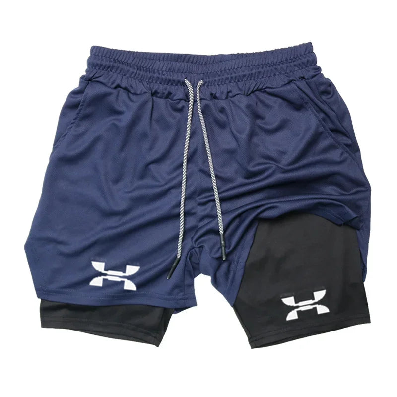 Running Short Men Gym Sports 2 In 1