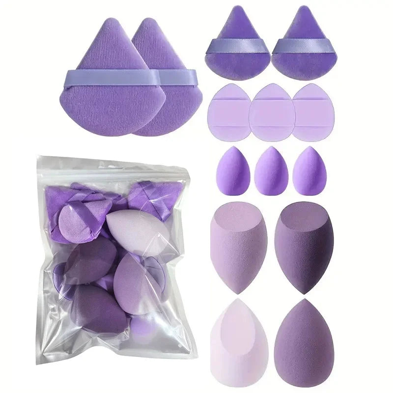 33pcs beauty set makeup kit  large and small beauty sponges for flawless makeup application and removal of makeup full set